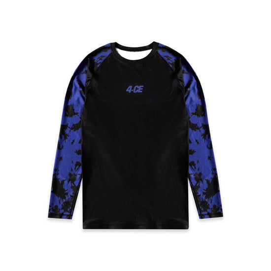 Raglan Long Sleeve Rash Guard - Blue/Tie Dye