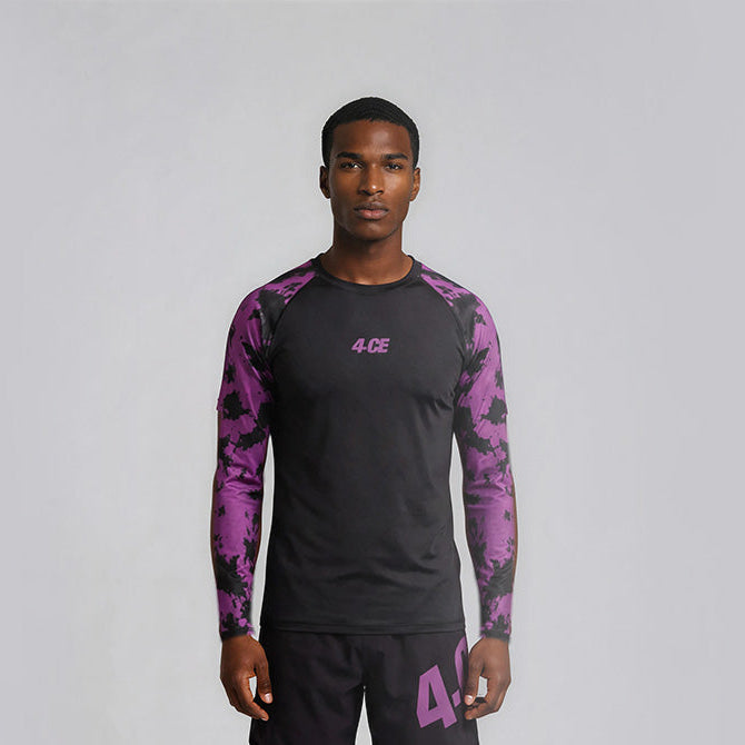 Ranked LS Rash Guard - Purple/Tie Dye