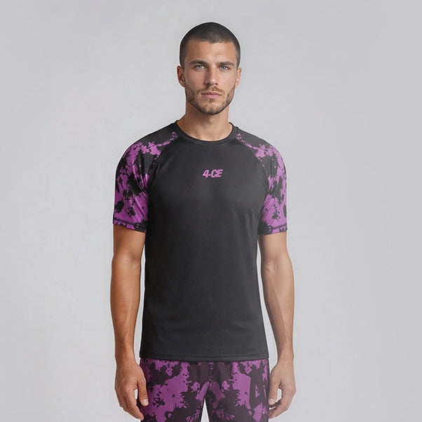 Ranked SS Rash Guard  - Purple/Tie Dye