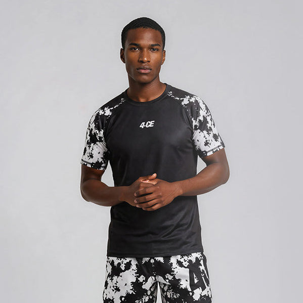 Ranked SS Rash Guard  - White/Tie Dye