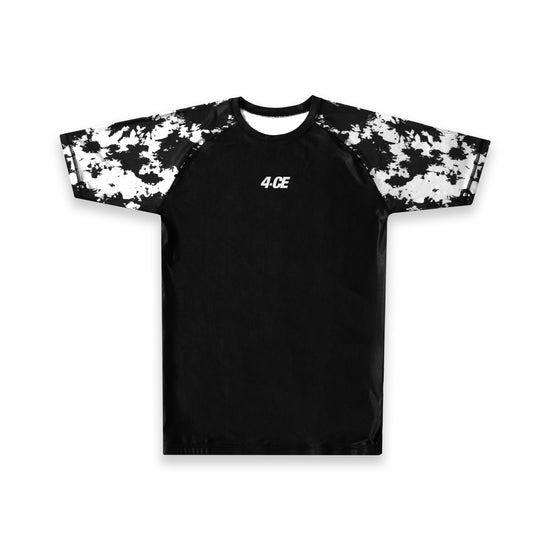 Raglan Short Sleeve Rash Guard - White/Tie Dye