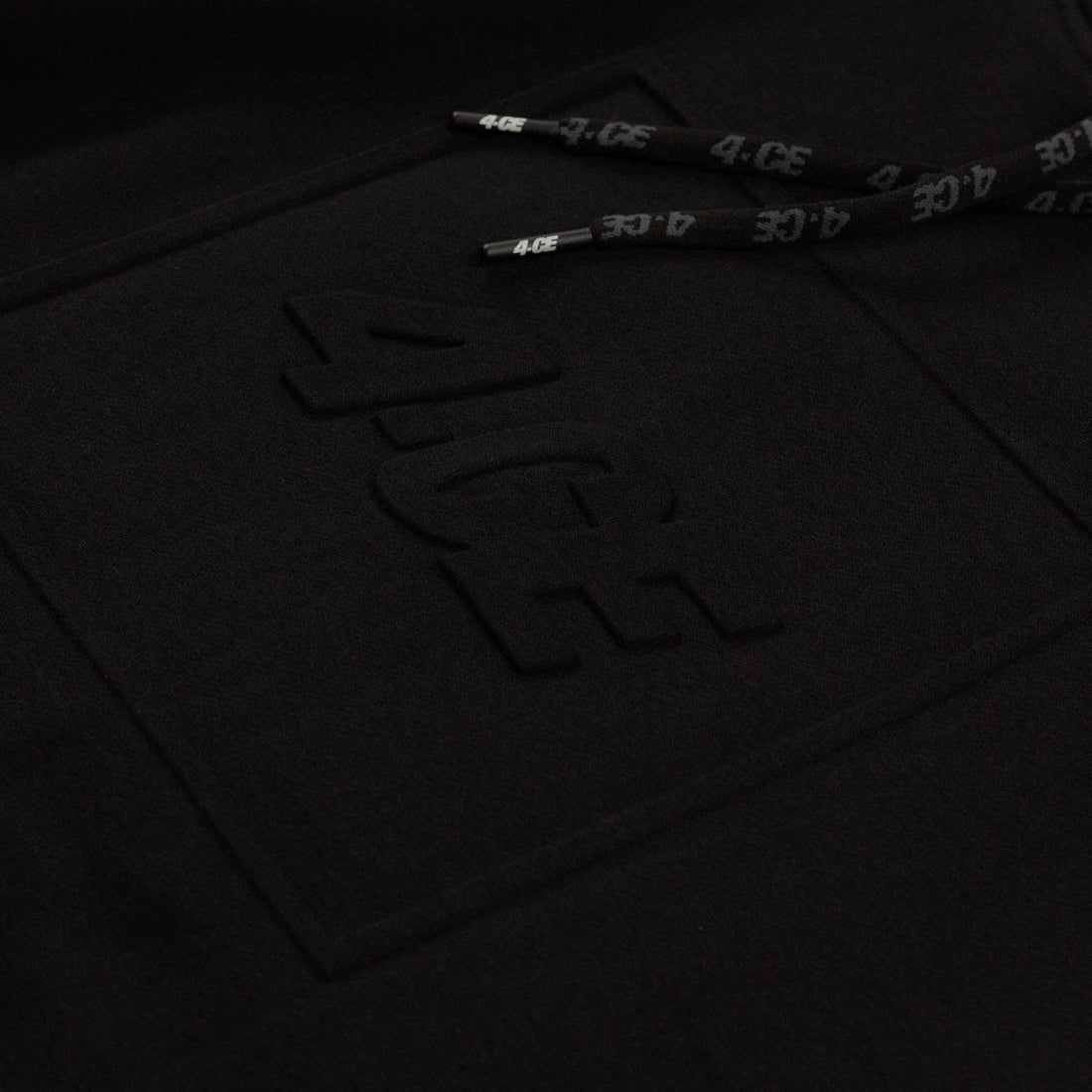 Embossed Heavyweight Hoody - Black