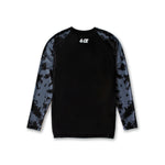 Raglan Long Sleeve Rash Guard - Black/Tie Dye
