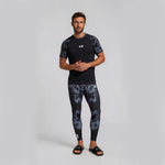 Raglan Short Sleeve Rash Guard - Black/Tie Dye