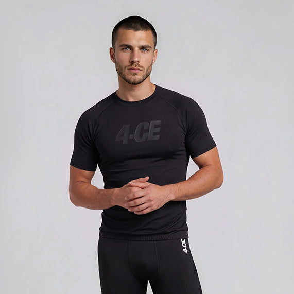 Stealth Short Sleeve Rash Guard - Black