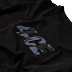 Tie Dye Applique Sweatshirt - Black