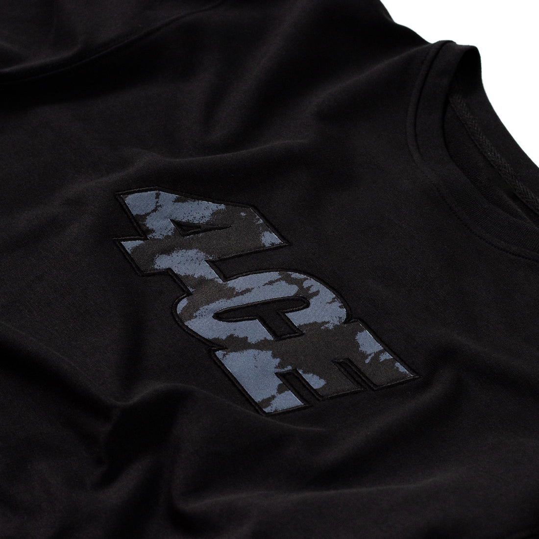 Tie Dye Applique Sweatshirt - Black