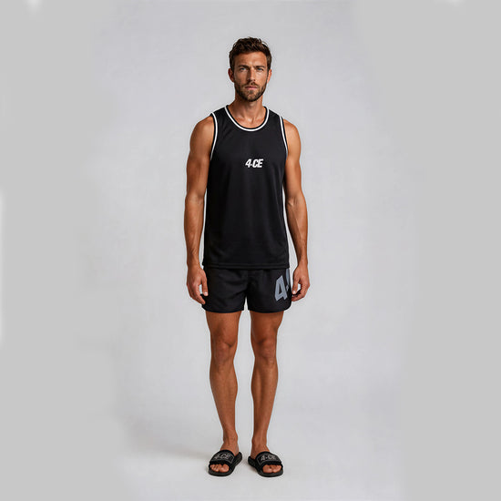 Stripes Tank Top - Black/White