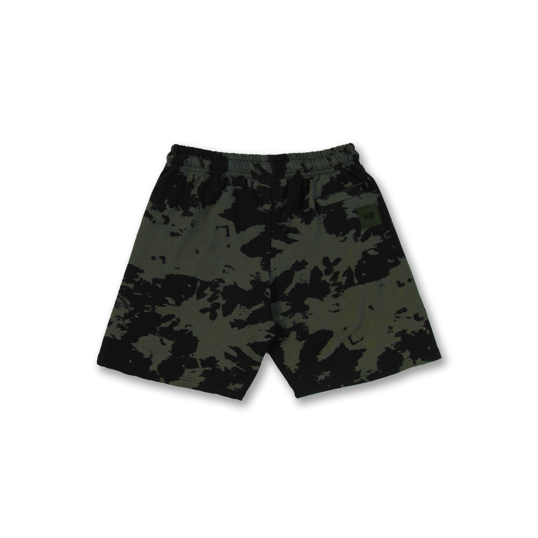 Tie Dye Jogger Shorts - Olive | Men's Shorts | 4CE