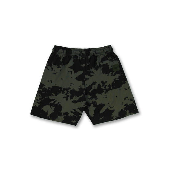 Tie Dye Jogger Shorts - Olive
