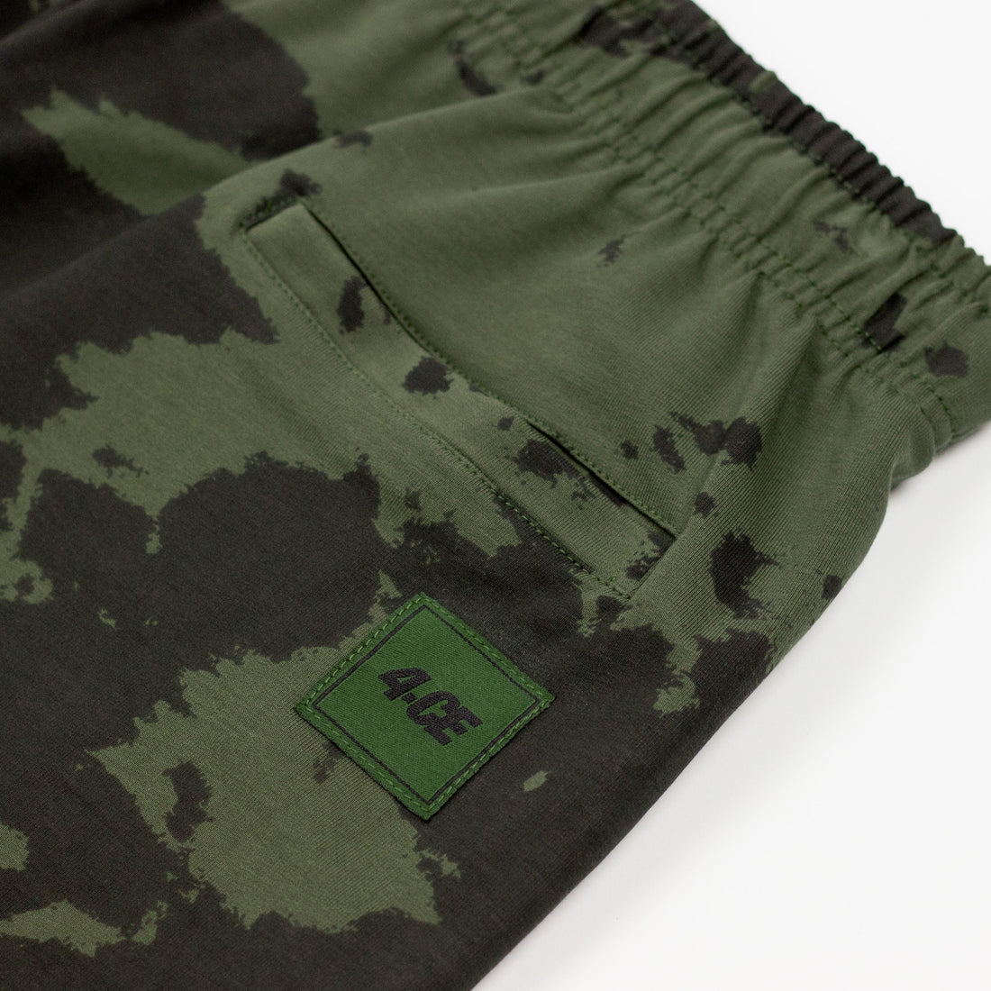 Tie Dye Jogger Shorts - Olive