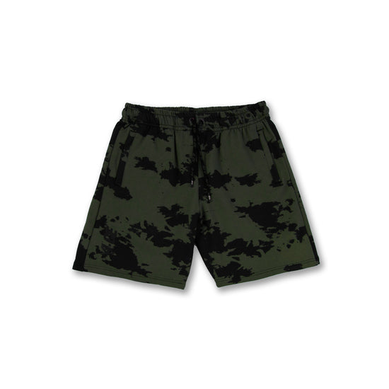 Tie Dye Jogger Shorts - Olive