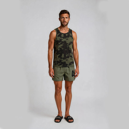 Tie Dye Vest - Olive