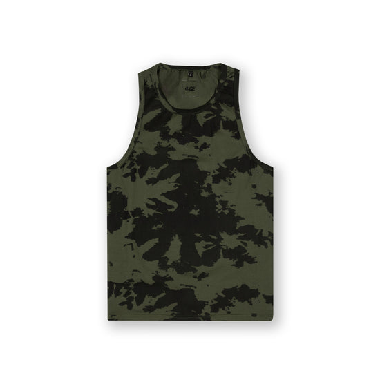 Tie Dye Vest - Olive