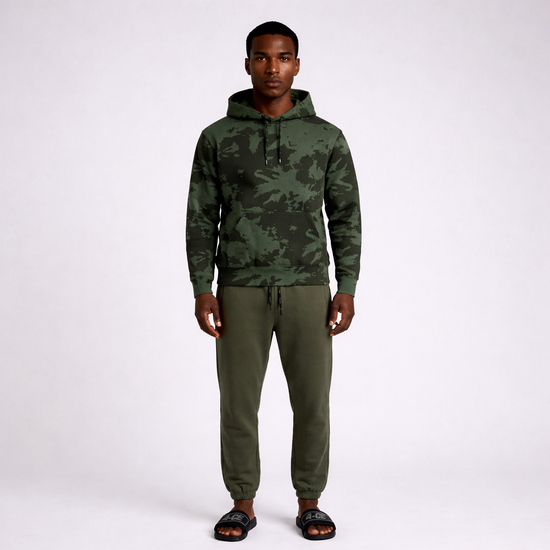 Tie Dye Heavyweight Hoody - Olive