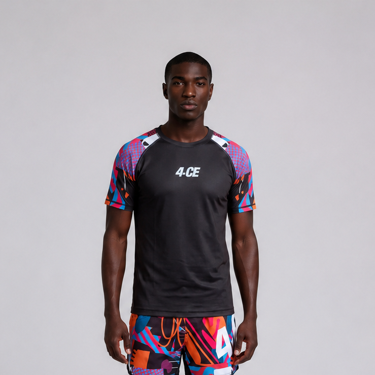 Ekiem X 4CE Short Sleeve Rash Guard - Black