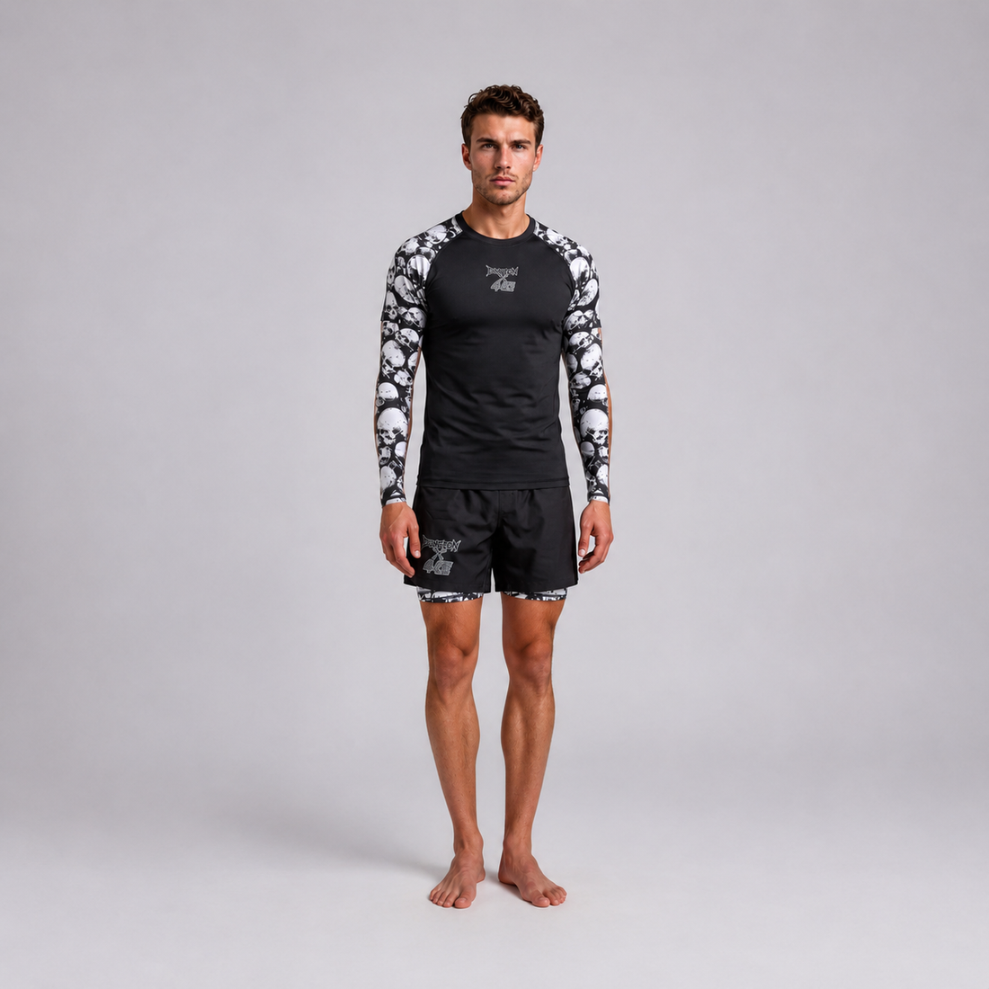 Dungeon X 4CE Long Sleeve Rash Guard - Black