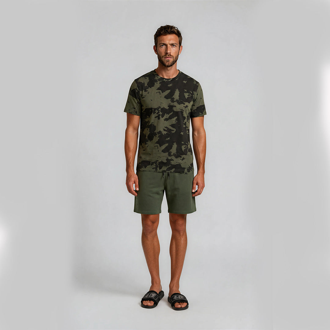 Tie Dye T Shirt - Olive