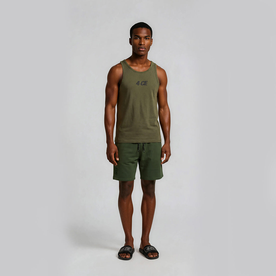 Outline Jogger Shorts - Olive