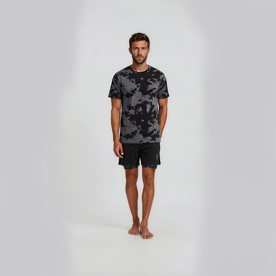 Hybrid Short - Black/Tie Dye