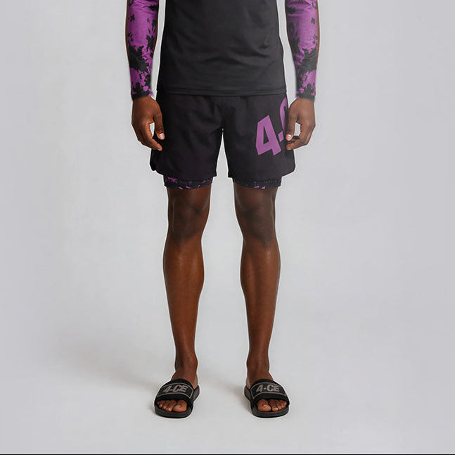 Ranked Hybrid Short - Purple/Tie Dye