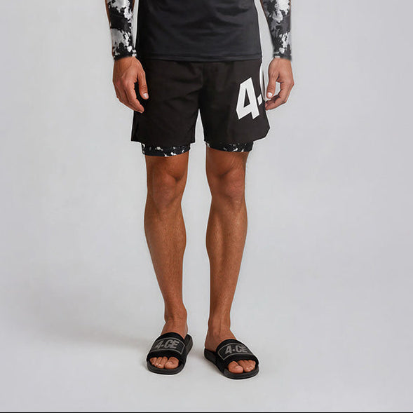 Ranked Hybrid Short - Black/White/Tie Dye